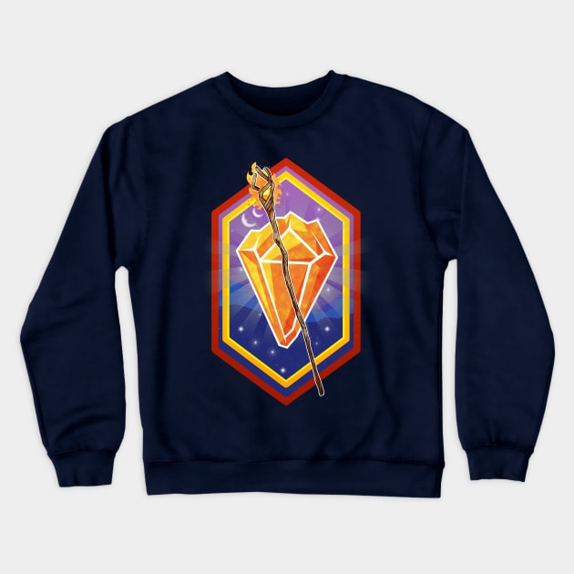 Onward Wizard Staff and Phoenix Gem Crewneck Sweatshirt by Rackham